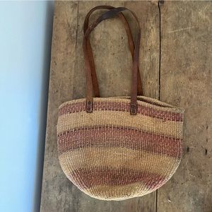 Vintage Sisal woven tote bag